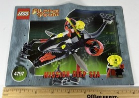 Lego Alpha Team #4797 Mission Deep Sea Instruction Manual Guide Only