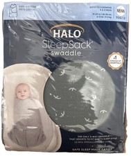 HALO Innovations SleepSack Cotton Swaddle Wrap - Birds - Newborn