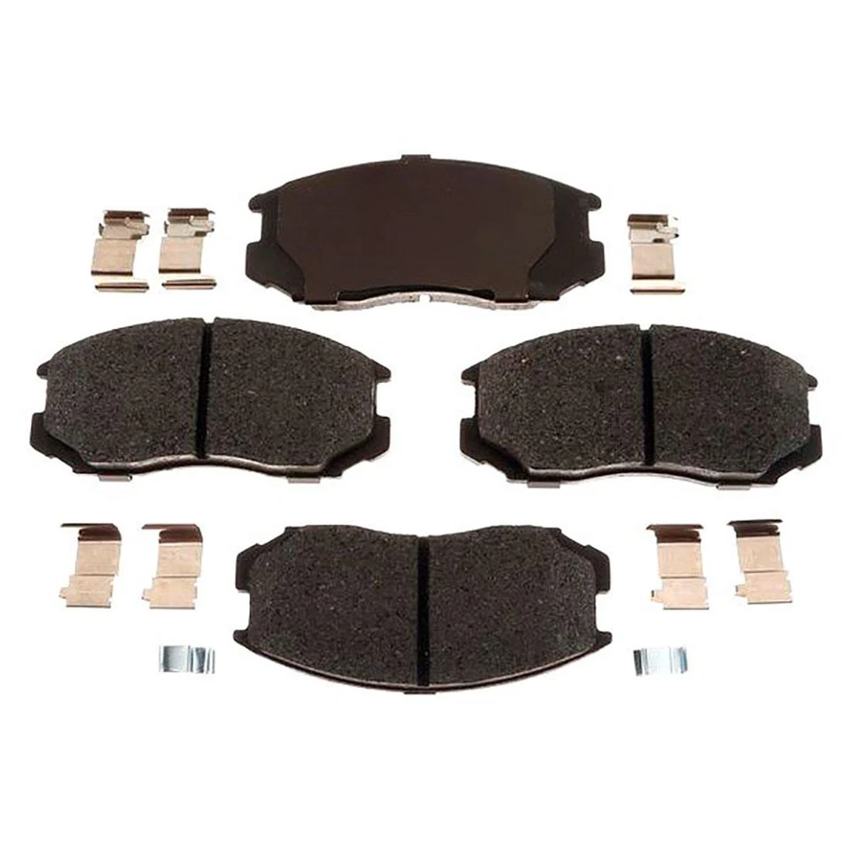 Front Kit Brake Rotors + Ceramic Pads & Hardware For 1993-1994 Dodge Colt - Image 2 of 4