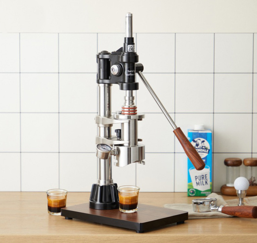 Manual 58mm Outdoors Italian Coffee  Espresso Machine Camping Coffee Maker S/S