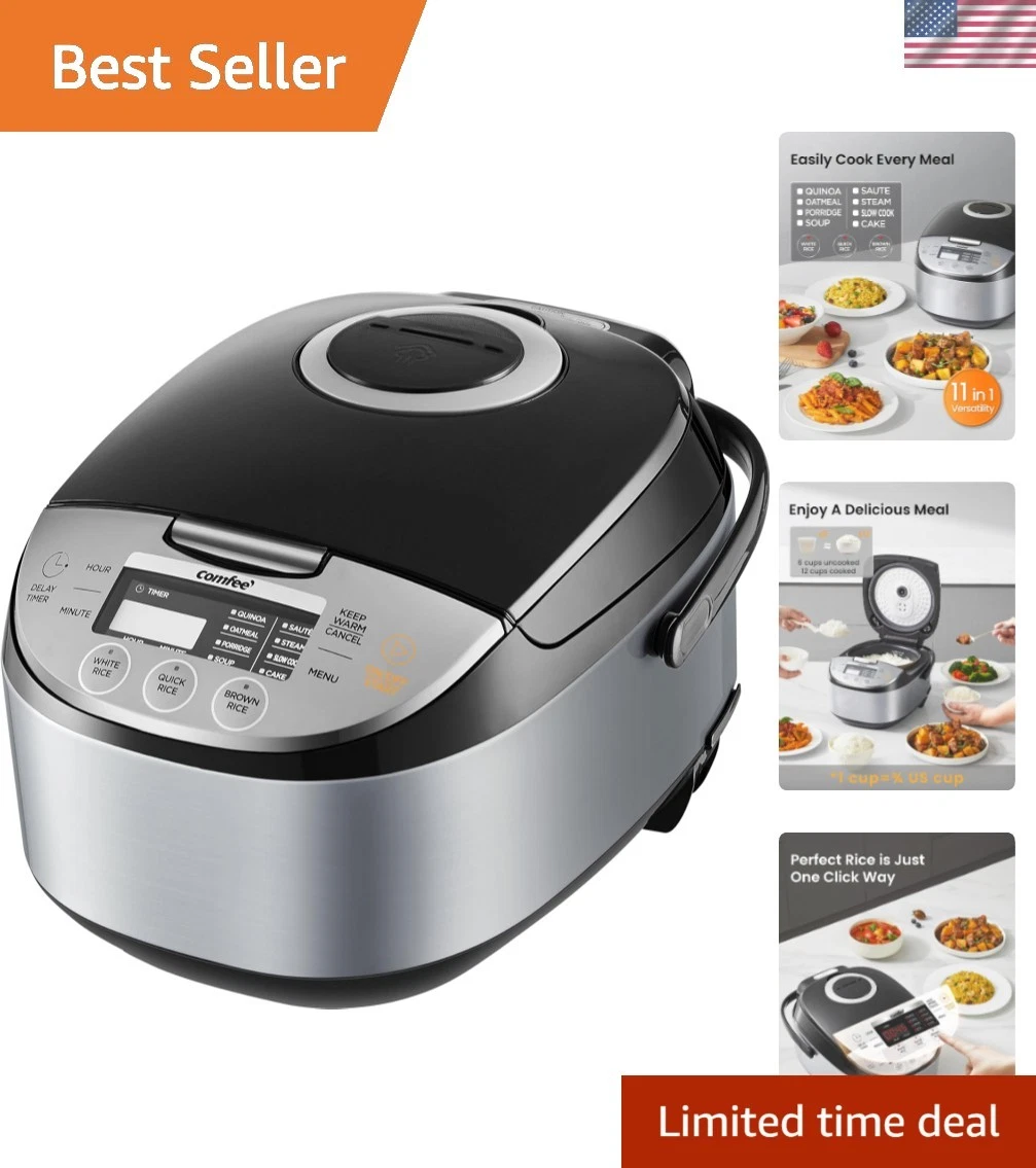 Rice Cooker 12 Cups Cooked/6 Cups Uncooked, Portable Non-Stick Rice Maker, Ja...