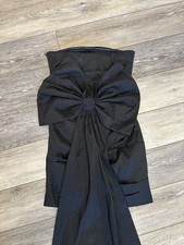 Windsor Taffeta Bow Black Mini Dress Womens Medium