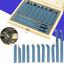 11P 8/10mm Carbide Tipped Lathe Metal Cutter Bit Cutting Tool Set Turning Boring