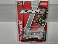 2022 Auto World Super III 2014 Indy Car Slot Car R1 V4 WHITE LIGHTNING - Read