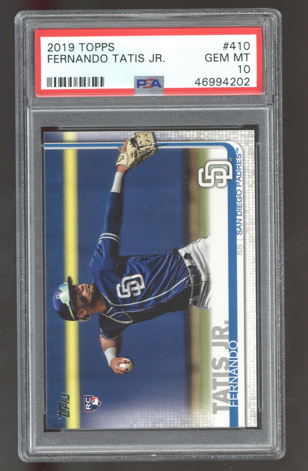 2019 Topps #410 Fernando Tatis Jr. PSA 10 ROOKIE RC
