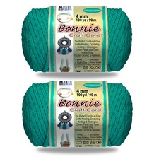 Pepperell Bonnie Braid Macrame Cord 4mm x 100 Yds Polypropylene 2 PCS Turquoise