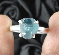 Naturliche Paraiba Turmalin Edelstein Ring 11.10 Ct AGI Zertifiziert Gr&uuml;n Neu