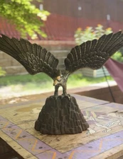 VTG Antique Landing Eagle Art Deco/Nouveau Sculpture Statue Cold Cast Bronze