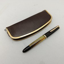 Pelikan 400NN Tortoise Piston Fountain Pen 14k F Flex Nib Vintage in Pouch Rare