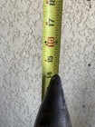 Vintage Garden Gnome 14.75”, Cast Iron, Holding Mushroom & other Hand in Pocket — photo 2
