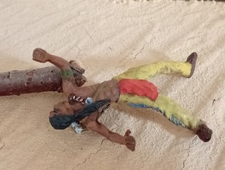 verletzter Indianer