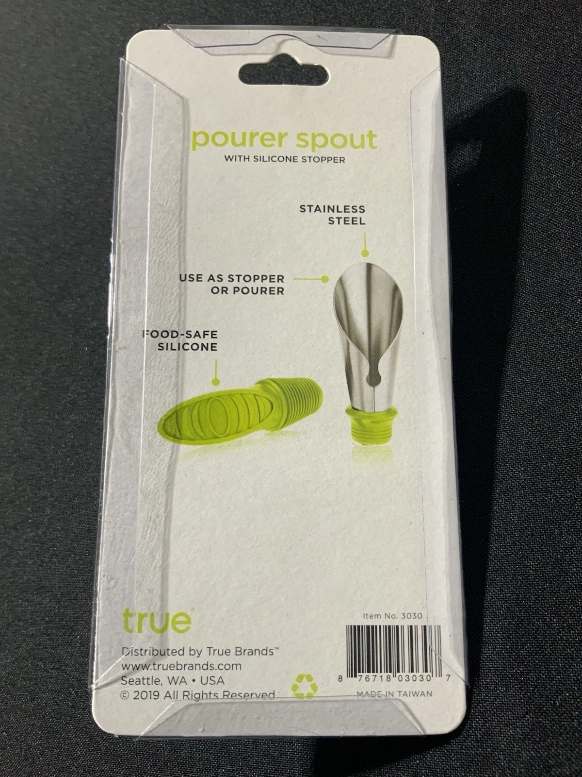 True Fabrications Wine Bottle Stopper Pour Spout