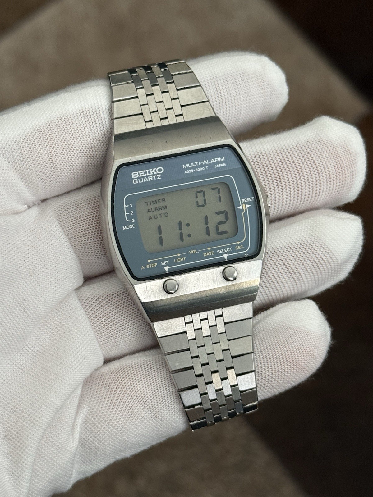 Rare Vintage Seiko Quartz Multi-Alarm A029-5000 Digital Sports Watch JDM 1970s