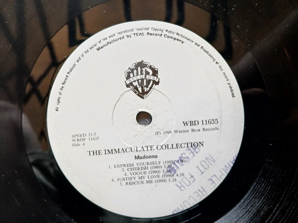 Madonna SUPERB RARE Zimbabwe Promo, Immaculate, 2 LP, Prince Bowie Duran Mode - Image 4 of 4