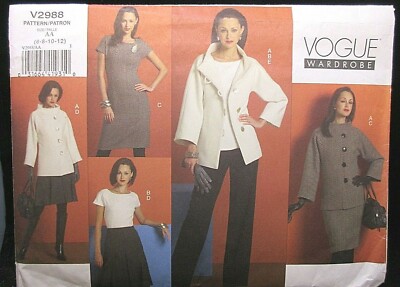 Vogue Wardrobe Pattern 2988 Size 6-8-10-12