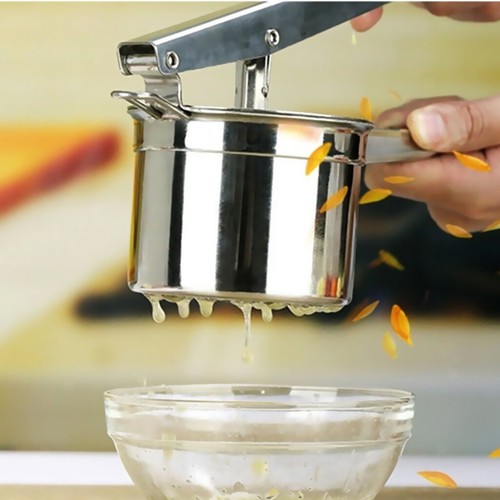 Kartoffelpresse Spaghettieispresse aus Edelstahl für Gemüse oder Obst - Bild 9 von 12