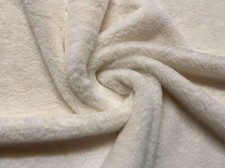Luxury Short Plush Super Soft Faux Fur Fabric Material IVORY