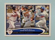 2012 Topps Home Run Leaders Chipper Pujols Jones Gold Rush Stamped Promo #192