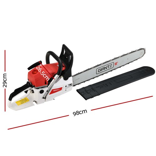 Giantz Chainsaw Petrol 62CC 22" Bar Commercial E-Start Pruning Chain Saw,Giantz - Picture 2 of 8