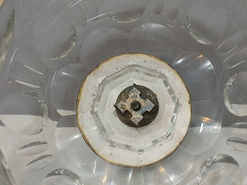 Rare Antique Crystal Cloche With Sterling Silver Knob Featuring European Hallmks - Picture 11 of 13