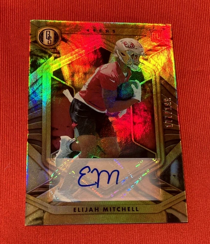 2021 Gold Standard Elijah Mitchell Rookie RC Auto Refractor SP /199 Chiefs L@@K!