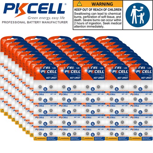 10-500X lot AG7 395 399 LR57 LR927 Alkaline Coin Cell Watch Toy Batteries PKCELL - Picture 11 of 11
