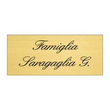 Targa Targhetta Personalizzata Dietro Porta con Nome Incisa Adesiva per Citofono