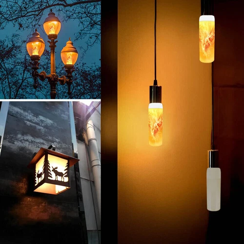 2/4PCS E27/B22 LED Flicker Flame Bulb Fire Burning Effect Light Indoor Lamps UK - Picture 7 of 18
