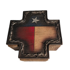 Texas Trinket Box Lone Star State Jewelry  Rustic Western Patriotic Decor