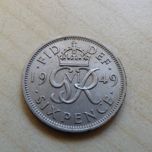 George VI Sixpence 6D Silber/ Cupro-Nickel Münzen Wählen Sie Ihr Datum 1937-1952 - Bild 189 von 273