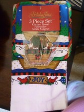 CHRISTMAS HOLIDAY TIME 3PC KITCHEN SET/NWT