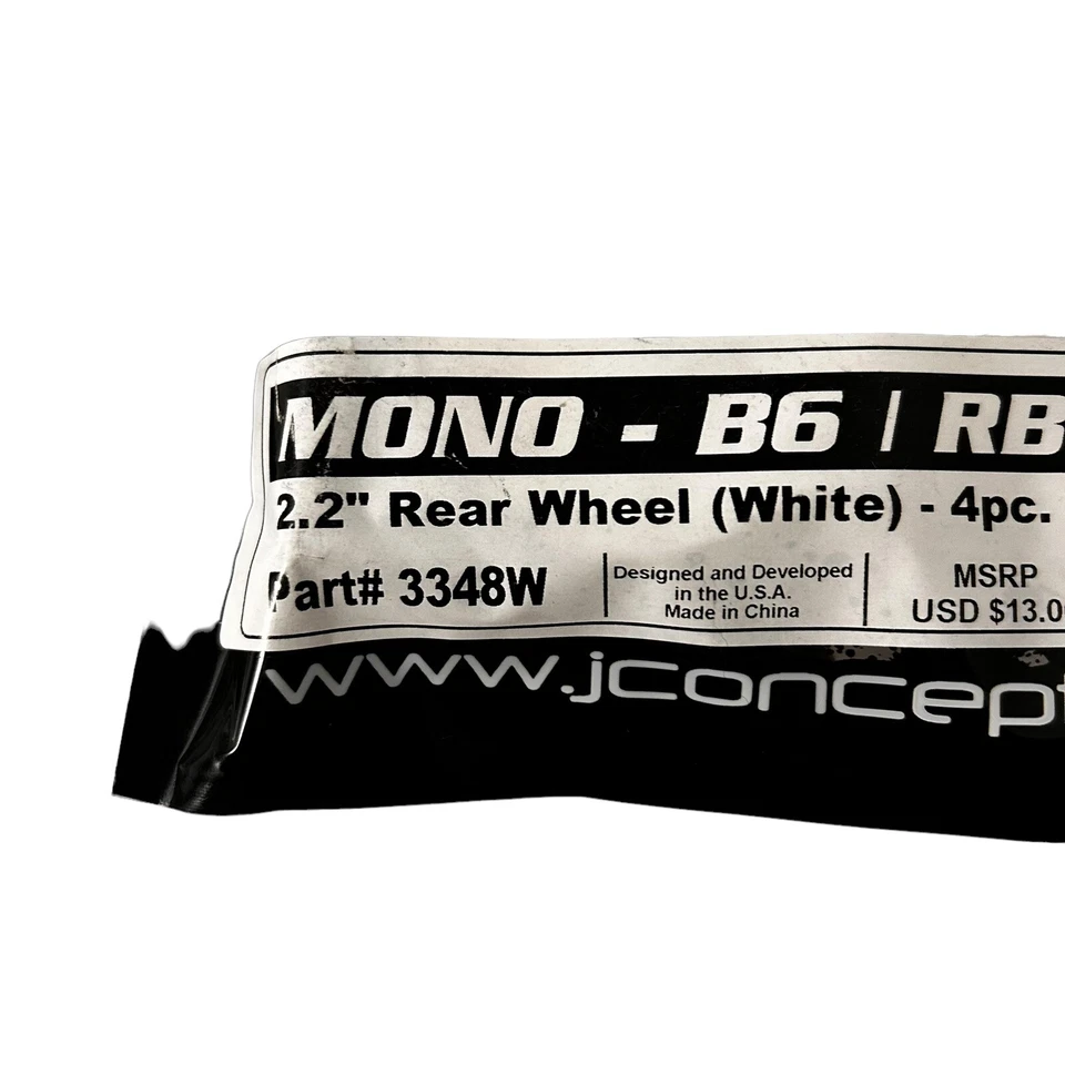 JCO3348W JConcepts Rear Mono, 12mm Hex Wheel, White: 4 Piece New - Image 4 of 4