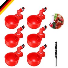 Automatische Geflügeltränke Kunststoff 6 Stück für Hühner, Enten, Gänse, Wass...