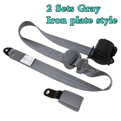 Safety Strap In Grey Adjustable 2 Point Lap Seat Belt for Alfa Romeo Spider