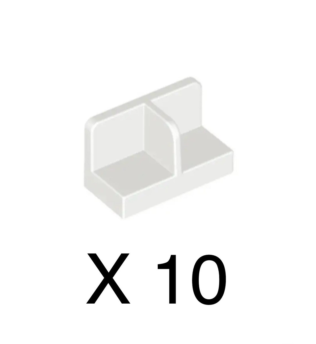 LEGO Parts - White Panel 1 x 2 x 1 with Center Divider - No. 93095