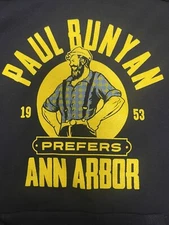 NEW University of Michigan Hooded Sweatshirt Hoodie Small Paul Bunyan U of M