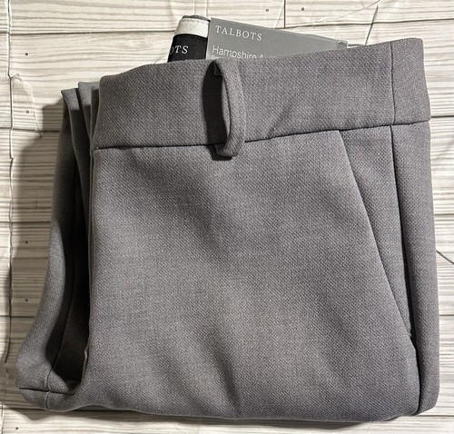 NWT Talbots Hampshire Ankle Trousers Womens 2 Petite Gray Career Casual