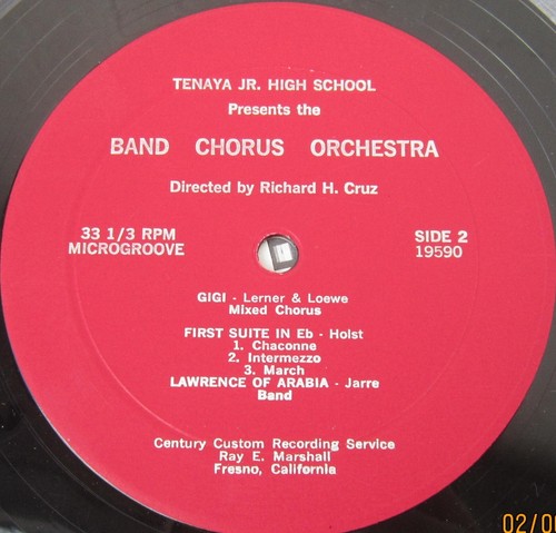 TENAYA JR. HIGH SCHOOL Band, Chorus, Orchestra 1964 & 1966 LPs Fresno California - Picture 3 of 5