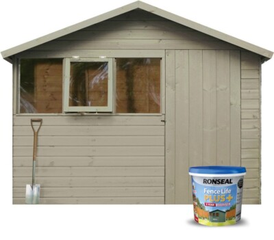 Ronseal Fence Life Plus Gartenhaus Zaunfarbe UV-Schutz Warmstein 9L