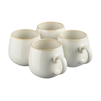 Cooks Professional Nordic Becher 350ml Reactive Glaze White 4er Set
