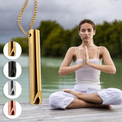 Stress Anxiety Relief Necklace Mindfulness Breathing IN Natural Calming C  BNM