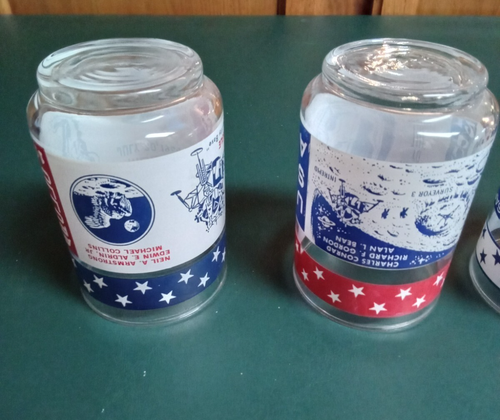 Vintage Libbey NASA Apollo 11,12,13,14 Moon Mission Drinking Glasses - Set of 4 - Picture 4 of 5