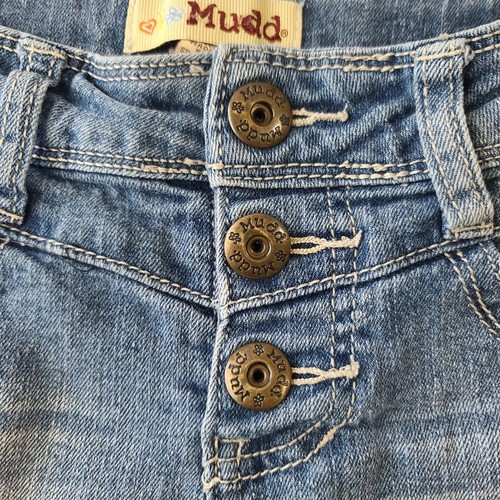 Mudd & Cherokee Jean Shorts Bundle Girls Size 12 Adjustable Waist Blue Denim - Picture 10 of 15