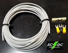 12 GA GAUGE 25 FT PRIMARY AUTO REMOTE POWER GROUND WIRE CABLE KIT (GRAY)