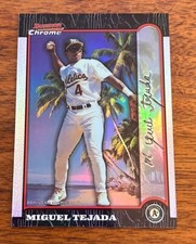 1999 Bowman Chrome #229 Miguel Tejada INTERNATIONAL Refractor / 100 SP Oakland