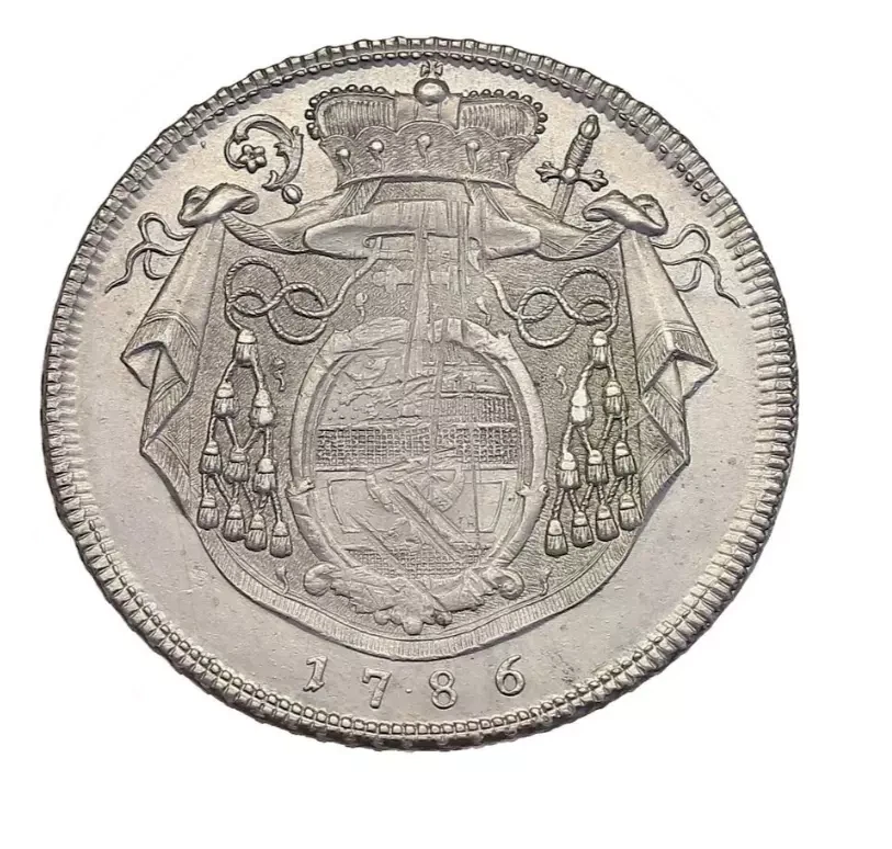 Salzburg 1786 1 Thaler Silver Coin Austria Taler Rare - Image 2 of 4