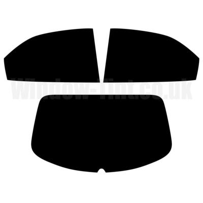 Pre Cut Window Tint for Fiat Brava 5-door Hatchback 1995-01 5% Limo Black Rear