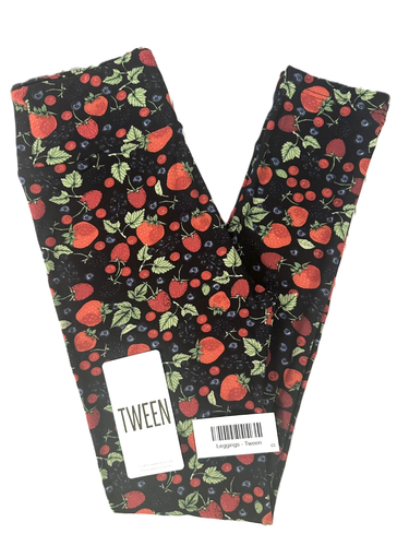 NEW Lularoe Leggings Tween (sz 00-0) Womens Girls Berries Buttery Soft Stretch - Picture 2 of 13