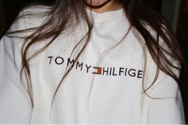 NEW Tommy Hilfiger white Essential Logo Sweatshirt women's long sleeve lounge S image 6