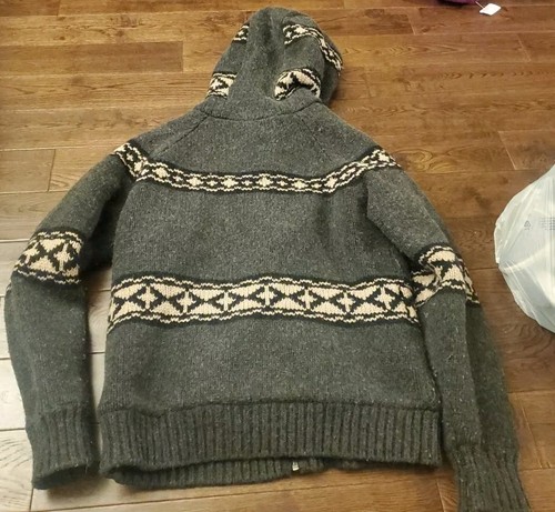 WELL BUILT HEAVY SCHOTT BROS NYC FULL ZIP SHERPA LINED HOODIE MEN'S SIZE LARGE - Picture 8 of 9